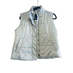 Weekend by Max Mara Silver Gray Full Zip Puffer‎ Vest Women's 4